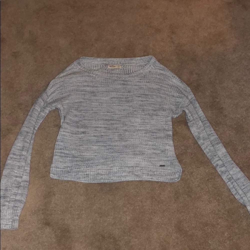 one small gray long sleeved sweater from hollister